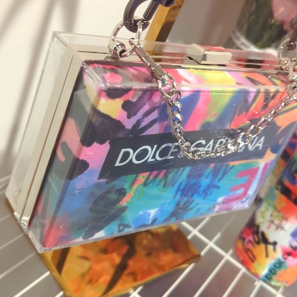 Dolce & Gabbana 🌈 SS Bottle & UPCYCLED Novelty Clutch (Rare) - Picture 6 of 11